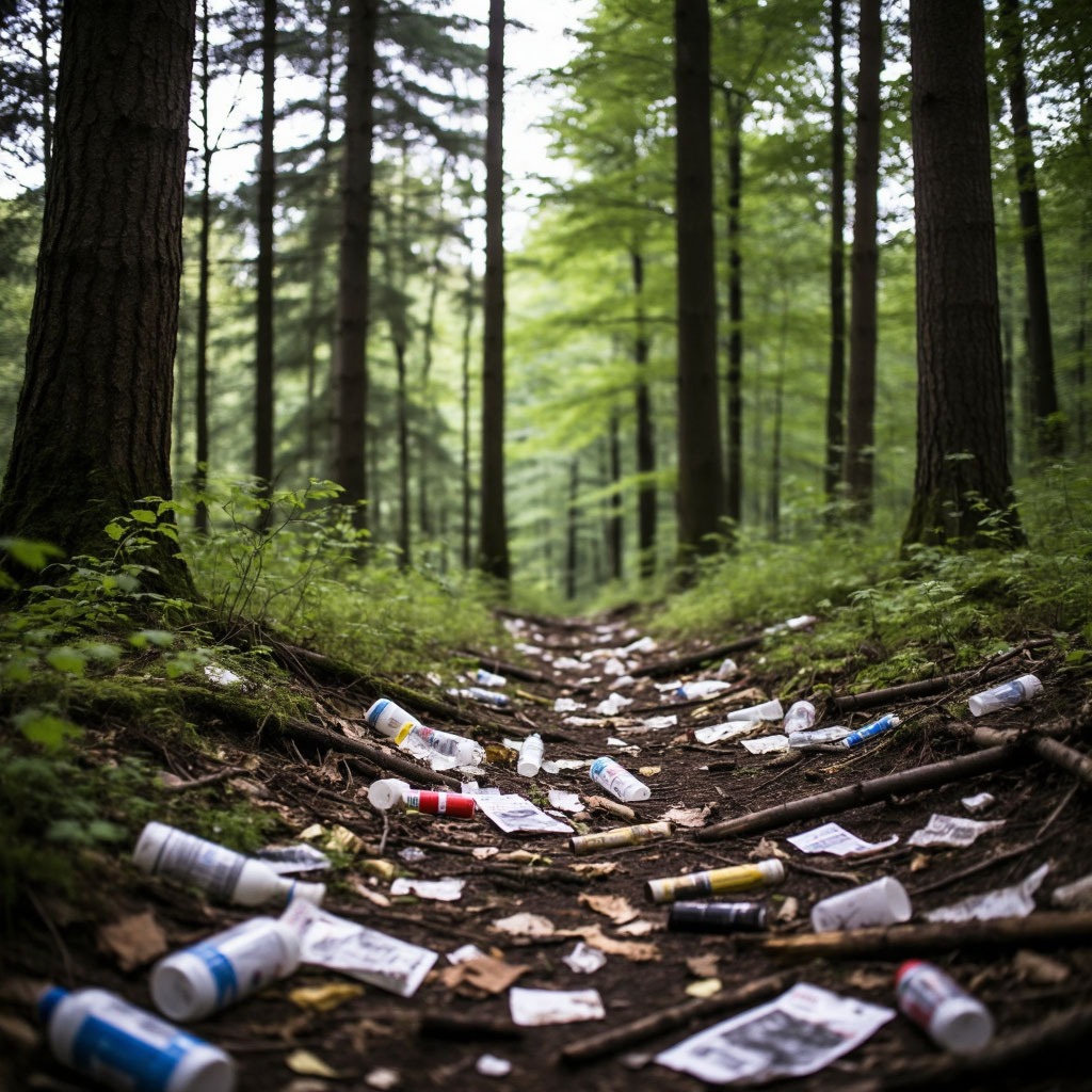 Почему нельзя бросать мусор в лесу?