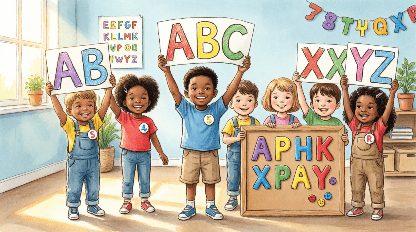 Алфавитная цепочка — строй слова из букв