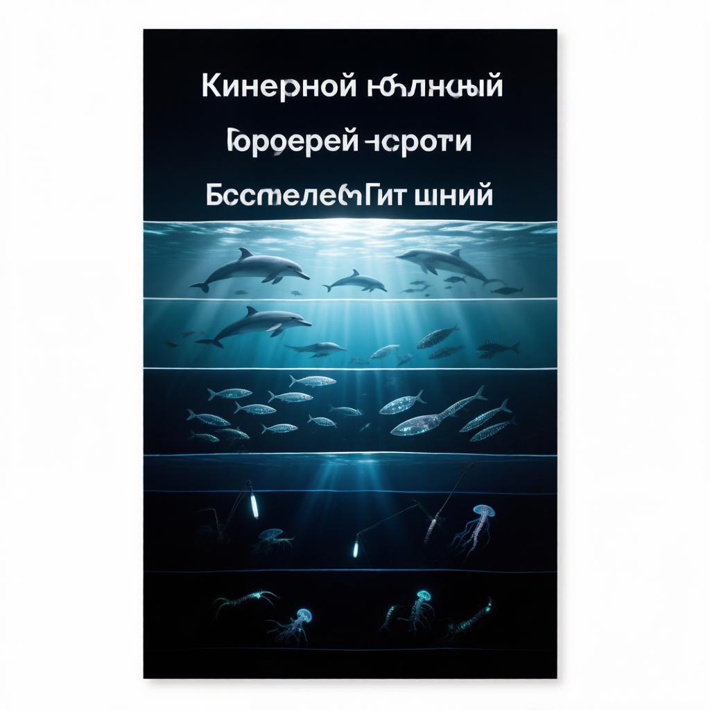 Схема проникновения солнечных лучей в воду на разную глубину